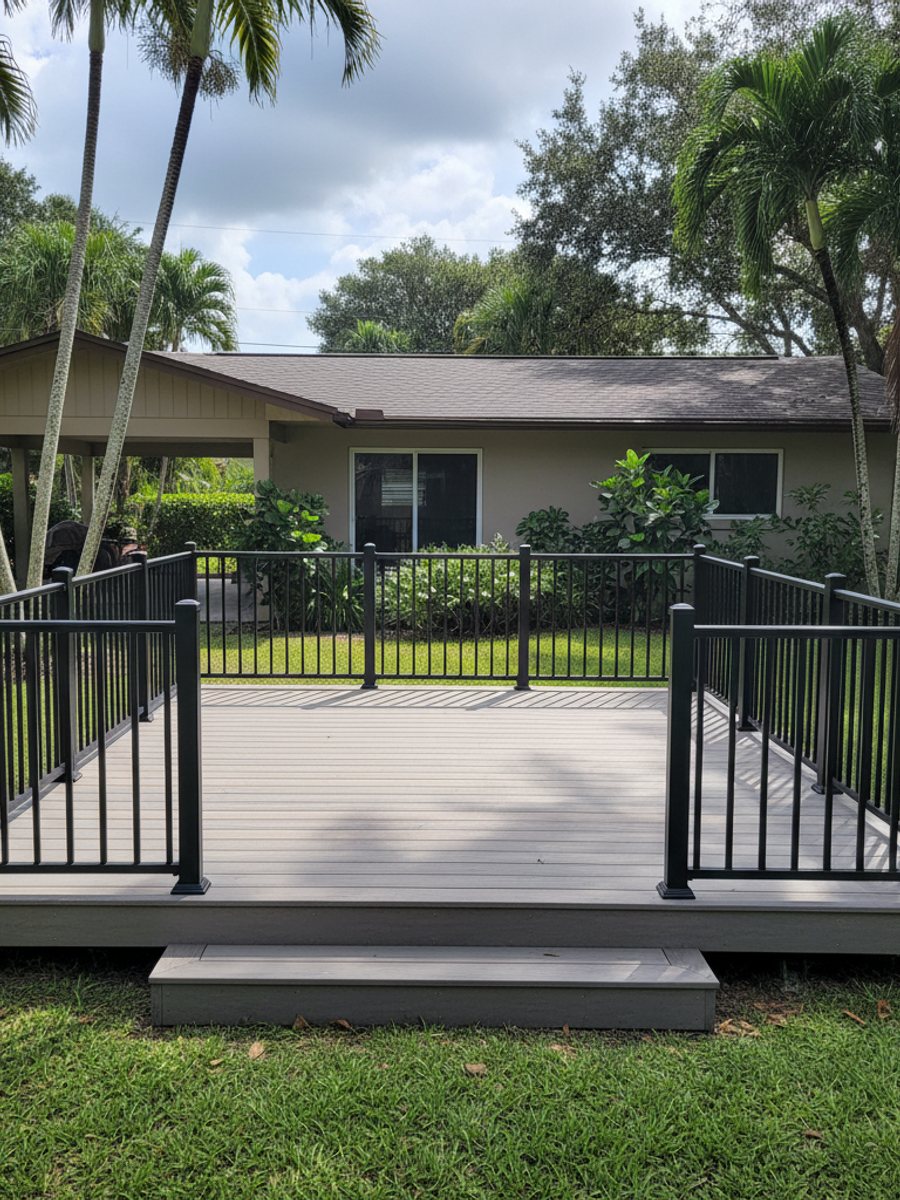 Custom Deck Design completed by Omega Deck Co in Sarasota, FL