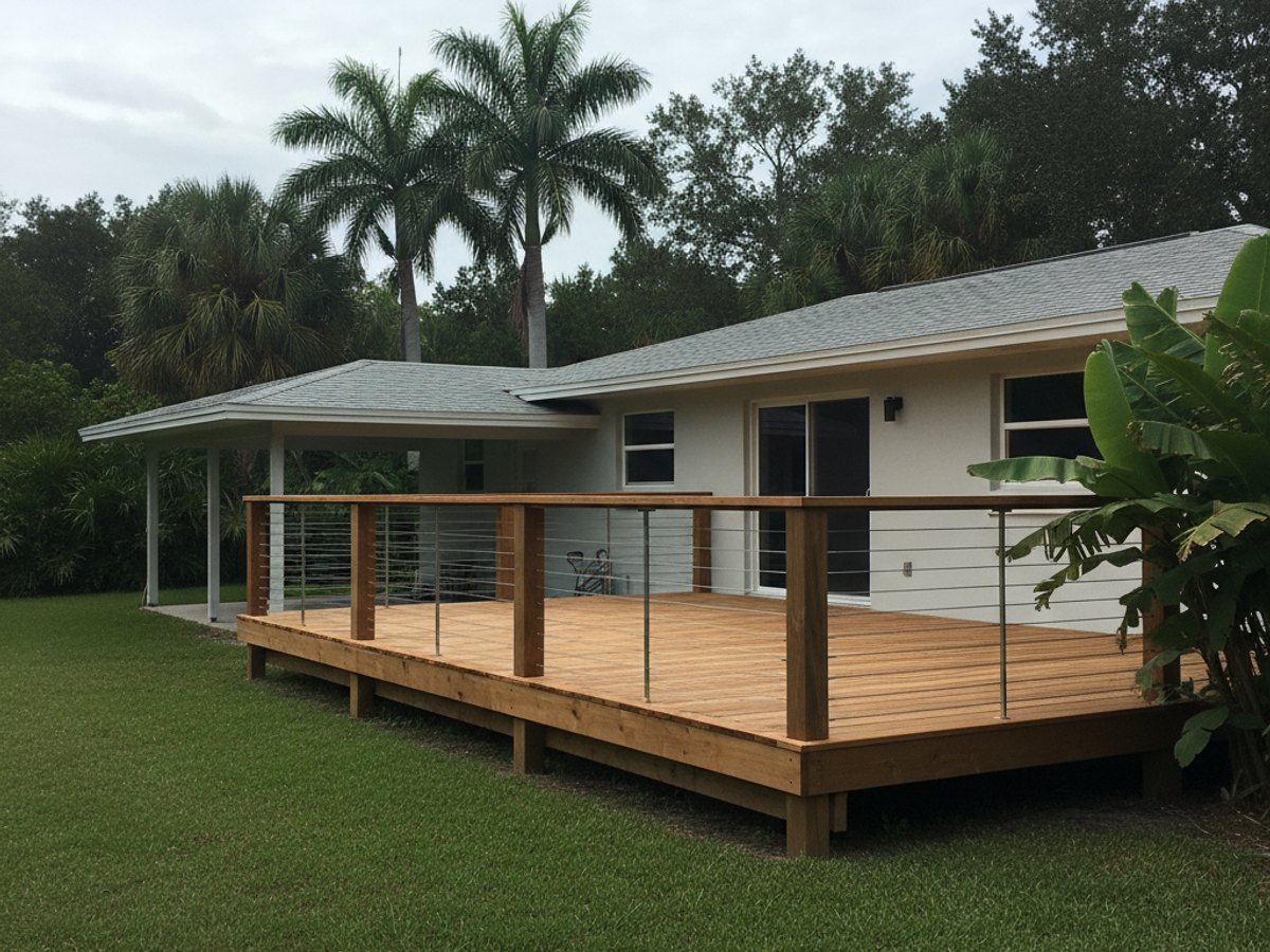 Composite Decking Installation completed by Omega Deck Co in Venice, FL