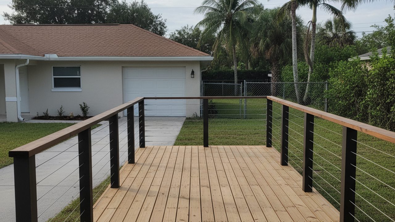Custom Deck Design completed by Omega Deck Co in Port Charlotte, FL